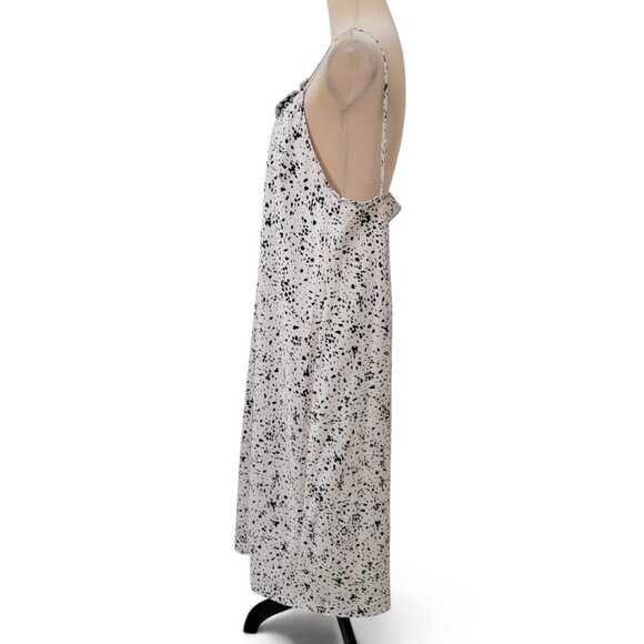 a new day Size XL Ivory with Black Abstract / Animal Print Midi Slip Dress - Picture 3 of 13